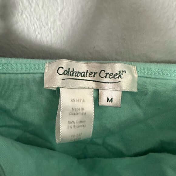 Coldwater Creek Thin Strape Adjustable Strape Cami Aqua Size M - Picture 2 of 8